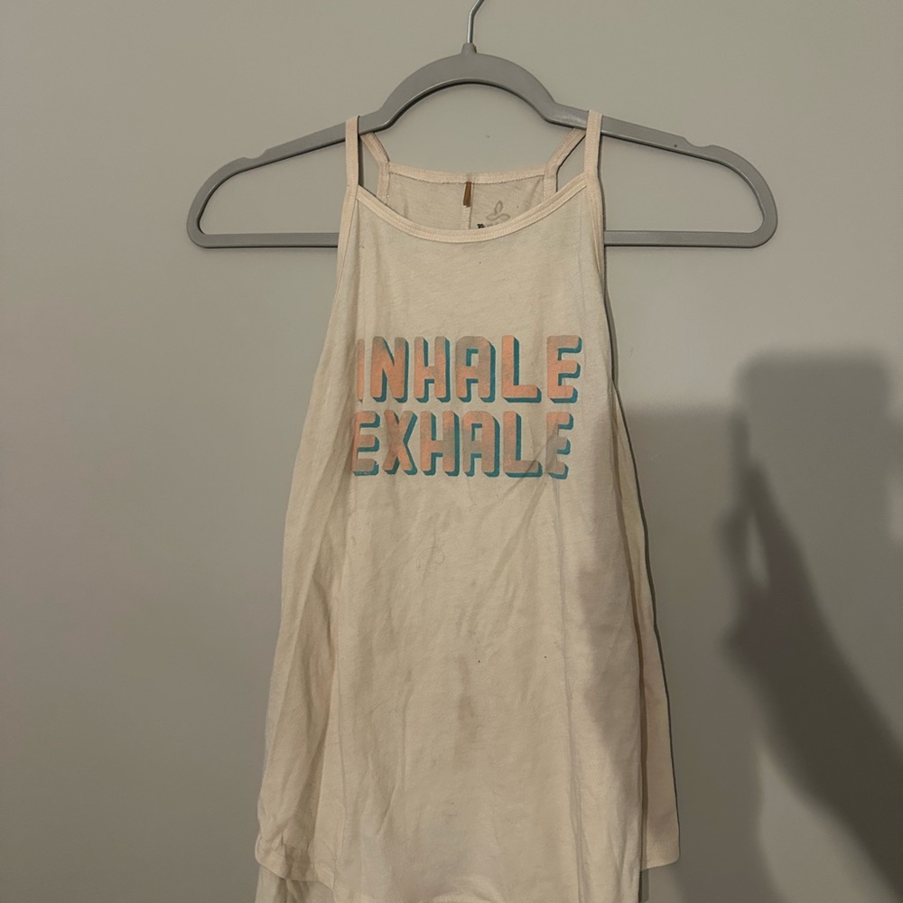 Inhale Exhale Print tank top